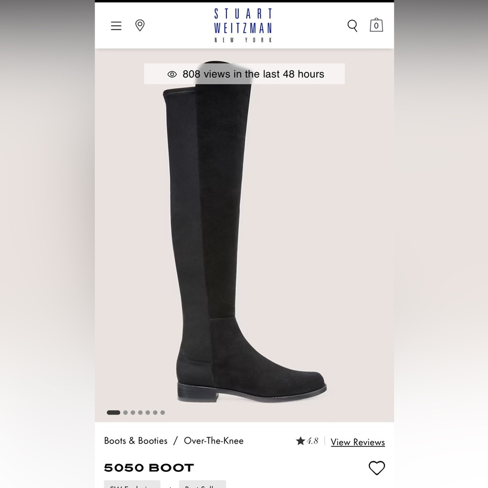 Stuart Weitzman Black Over the Knee Boots